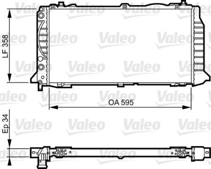 Radiator, engine cooling AUDI 80 2.0 Petrol/Fuel (90>91)