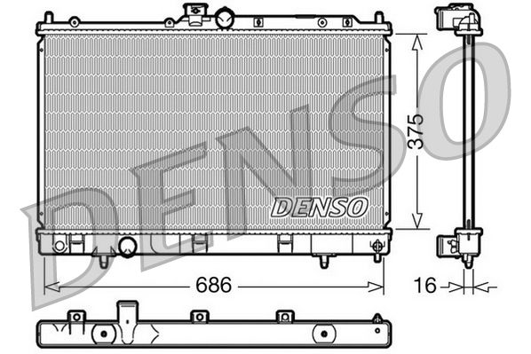 Radiator, engine cooling MITSUBISHI Lancer VI 2.0 i