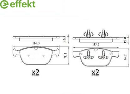 Brake Pad Set, disc brake VOLVO - 30793943