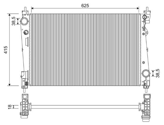 Radiator, engine cooling Alfa Romeo MITO '09-