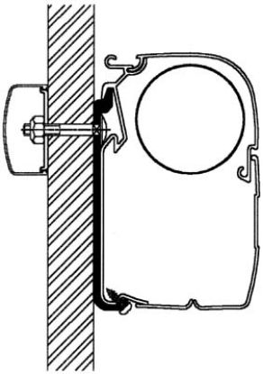 Mounting Set, roof rack Flat Adapter 4,50m 5/8-seeriale