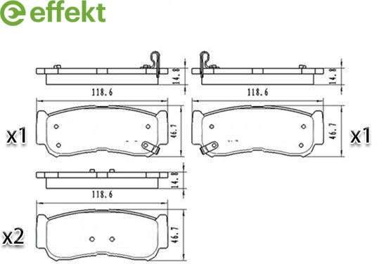 Brake Pad Set, disc brake Hyundai