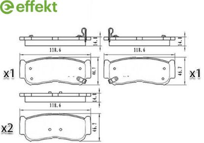 Brake Pad Set, disc brake Hyundai