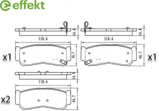 Brake Pad Set, disc brake Hyundai