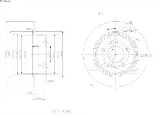 Brake Disc MERCEDES-BENZ - 204 423 05 12