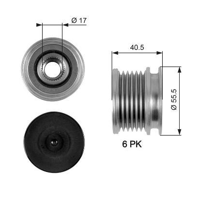Alternator Freewheel Clutch GA75103