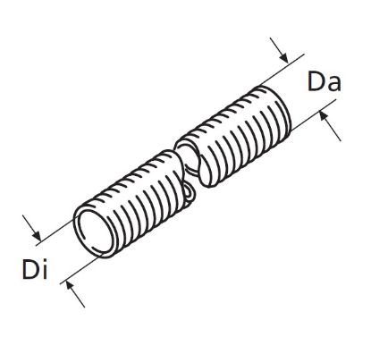 Insulation Component klaaskiud 155 mm BMW E53 Di = 28 mm , Da = 31mm