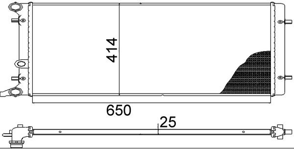 Radiator, engine cooling VAG - 1J0 121 253 AB