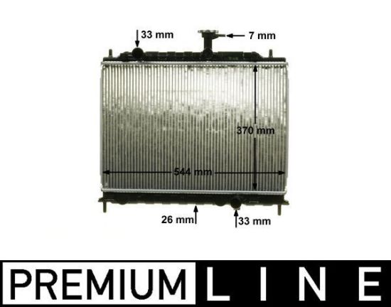 Radiator, engine cooling KIA RIO ('2005)