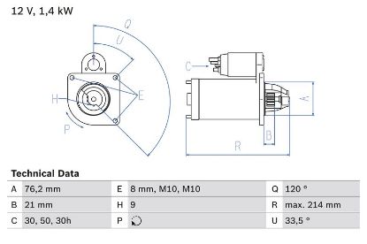 Starter BMW 3 (E46), 5 (E39), 5 (E60)