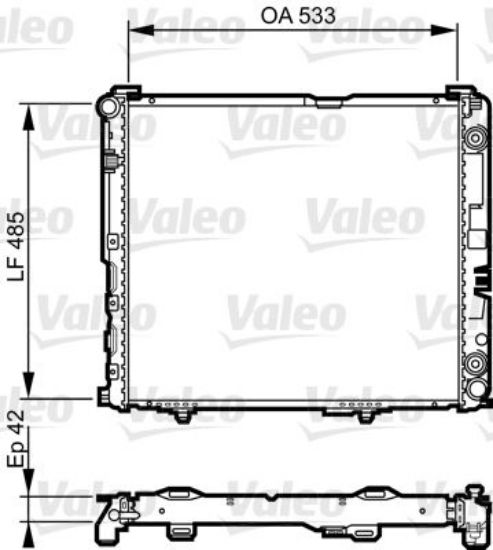 Radiator, engine cooling MB W124 250d