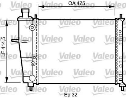 Radiator, engine cooling Fiat Brava