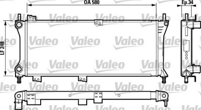 Radiator, engine cooling Fiat Panda