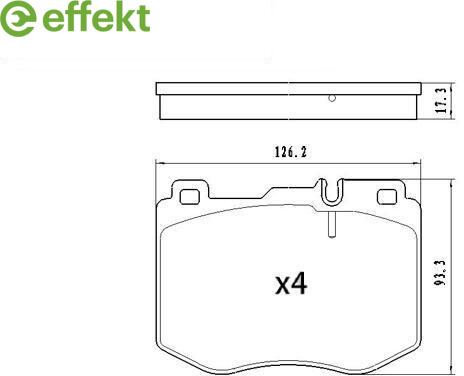 Brake Pad Set, disc brake MERCEDES-BENZ - 000 420 80 00