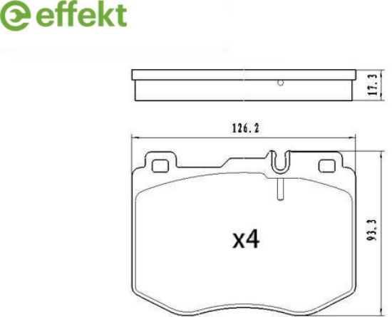 Brake Pad Set, disc brake MERCEDES-BENZ - 000 420 80 00