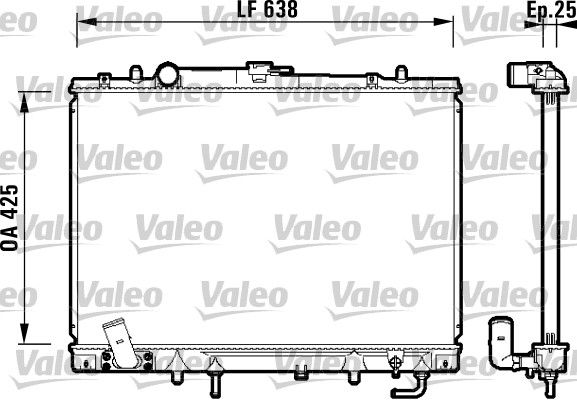 Radiator, engine cooling Mitsubishi Shogun