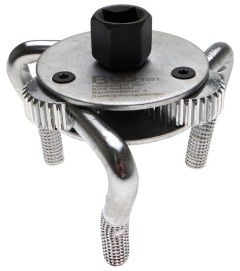 Oil Filter Spider Three Leg Oil Filter Wrench, 1/2", 21 mm hex. Adap
