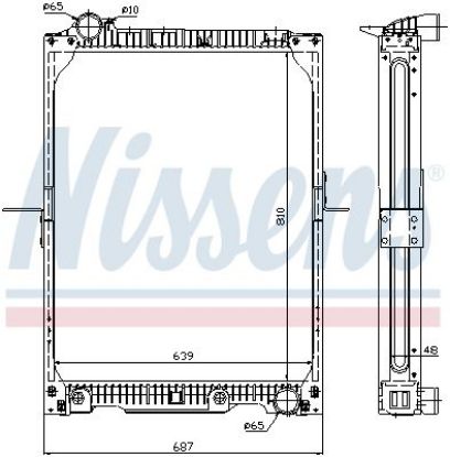 Radiator, engine cooling MERCEDES NG M/S-CLASS   87-