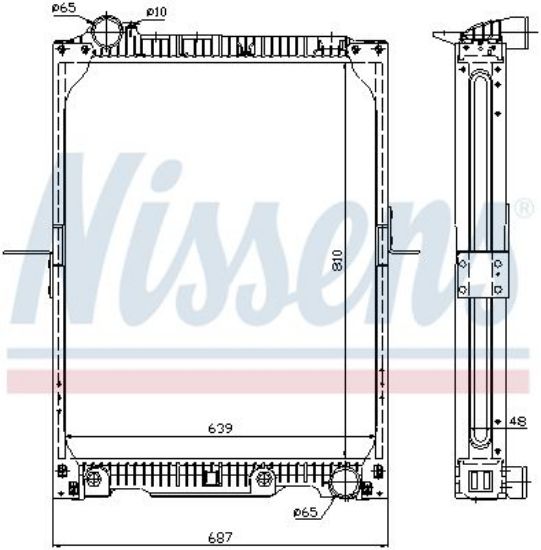 Radiator, engine cooling MERCEDES NG M/S-CLASS   87-