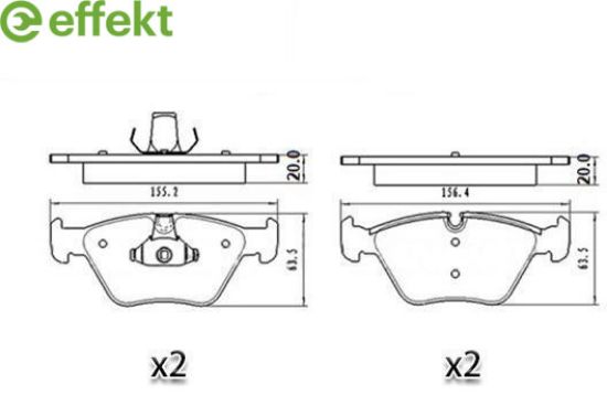 Brake Pad Set, disc brake BMW - 34 11 3 404 362
