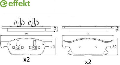Brake Pad Set, disc brake FORD