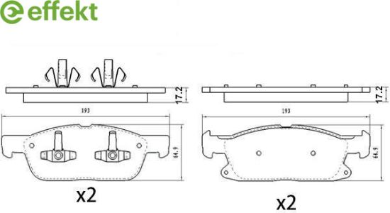 Brake Pad Set, disc brake FORD