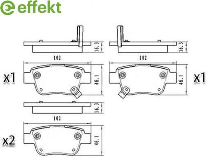 Brake Pad Set, disc brake TOYOTA - 04466-05010