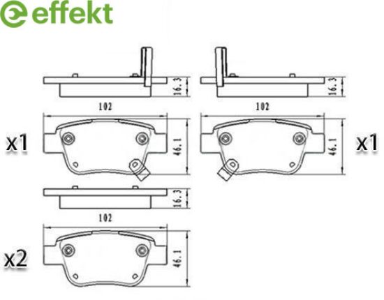 Brake Pad Set, disc brake TOYOTA - 04466-05010