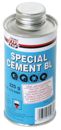 Sealant, tyre sealant set rehviparandusliim "Special cement BL" sinine 225g