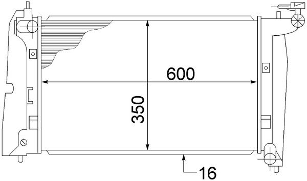 Radiator, engine cooling TOYOTA COROLLA 99-