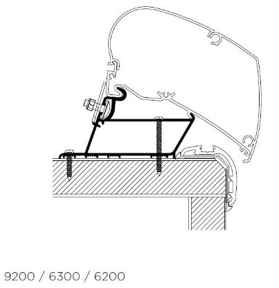 Mounting Set, roof rack Roof Adapter Malibu / Fendt 2022- 4.50m