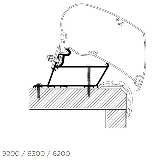 Mounting Set, roof rack Roof Adapter Malibu / Fendt 2022- 4.50m