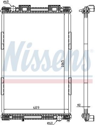 Radiator, engine cooling MAN F2000 27.363/463    95-