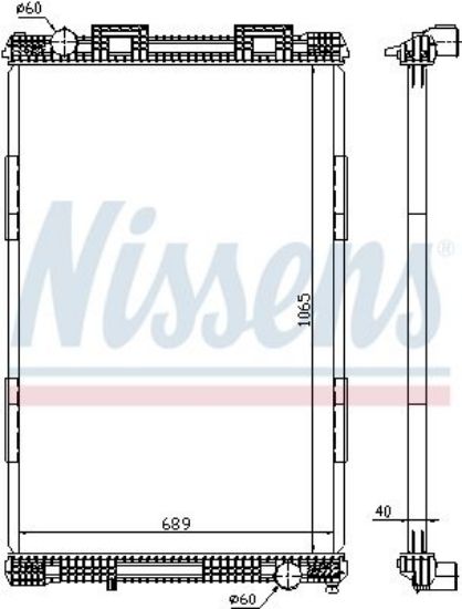 Radiator, engine cooling MAN F2000 27.363/463    95-