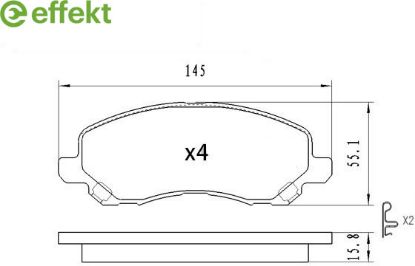 Brake Pad Set, disc brake Dodge, Jeep