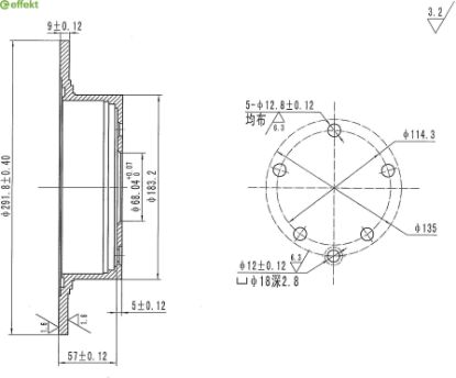Brake Disc NISSAN - 43206-JA00A