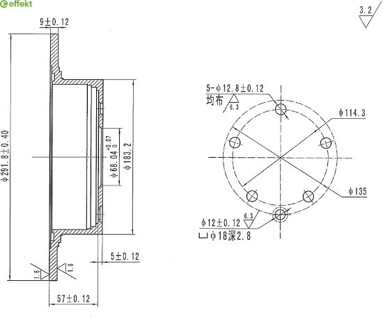 Brake Disc NISSAN - 43206-JA00A
