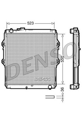 Radiator, engine cooling TOYOTA Hi-Lux 3.0 TD 12/99-0