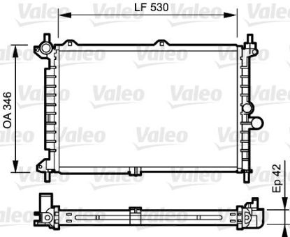 Radiator, engine cooling Opel