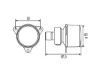 Rear Fog Light E1 1050 - moodul - 2W 55mm.