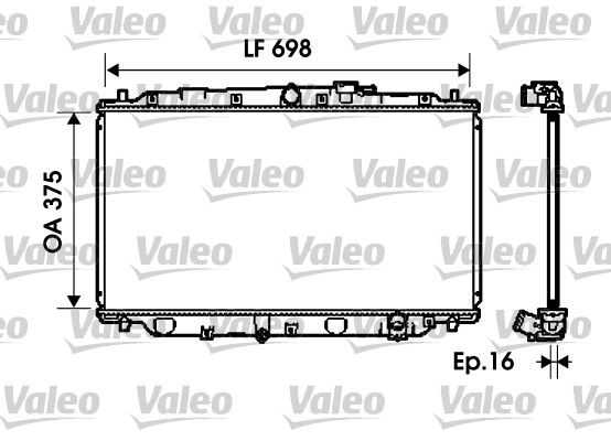 Radiator, engine cooling HONDA Prelude 2.2 Petrol/Fuel 7/1992>7/1994