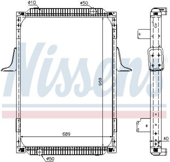 Radiator, engine cooling RVI PREMIUM 96-