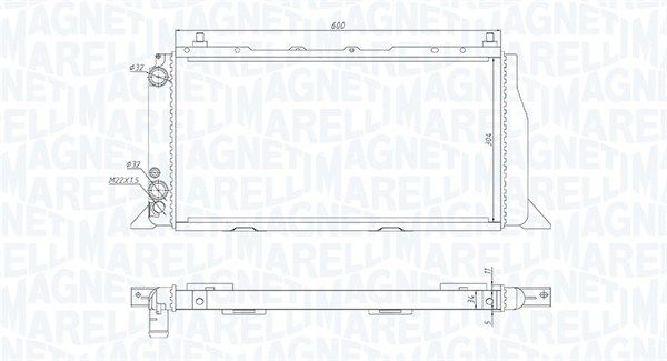 Radiator, engine cooling AUDI 80 D/TD