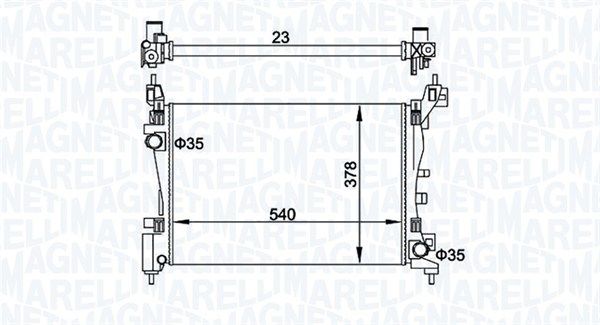 Radiator, engine cooling FIAT GRANDE PUNTO M4 1.2 8V MP