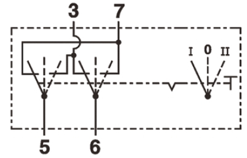 Switch I-0-II 24V,8A
