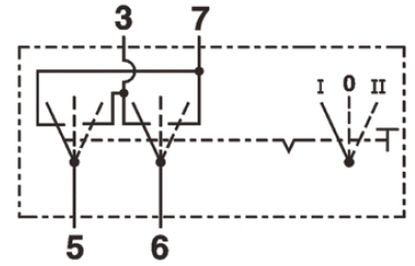 Switch I-0-II 24V,8A
