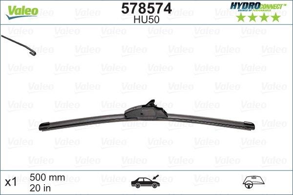Wiper Blade VALEO HydroConnect Upgrade 50cm