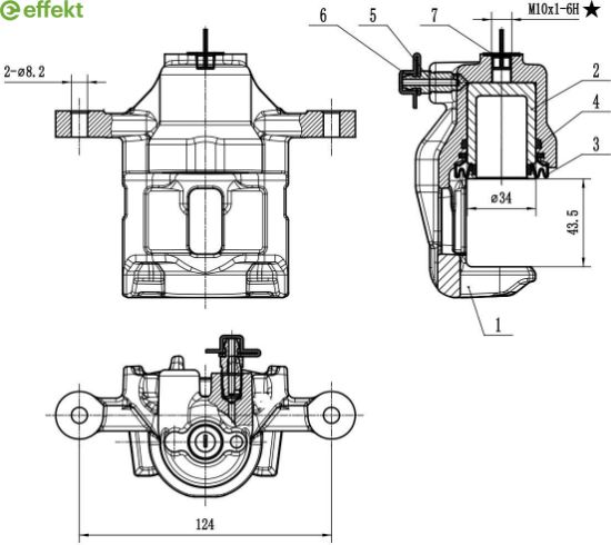 Brake Caliper HYUNDAI - 58210-2S100