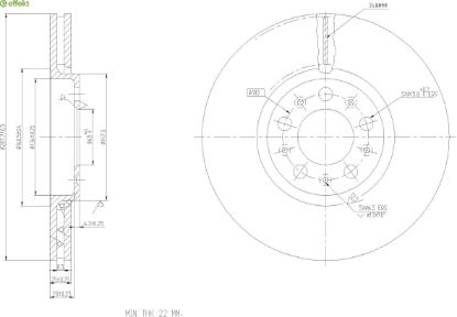 Brake Disc VAG - 1J0 615 301 C