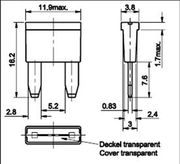 Fuse 15A 32V 2tk